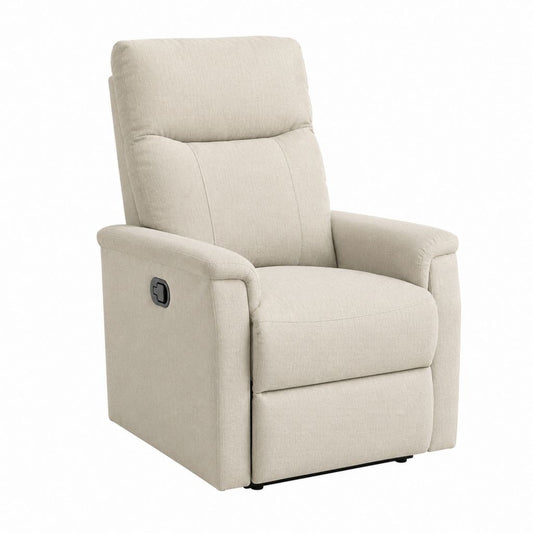 Relaxsessel Fernsehsessel Beige Polyester mit manueller Liegefunktion 82 x 94 x 104 cm