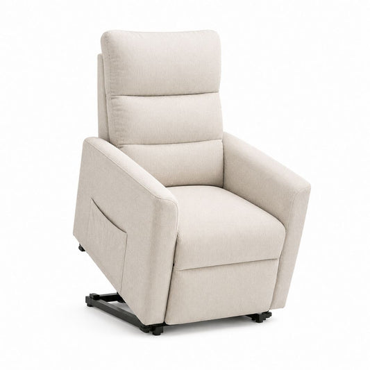 Relaxsessel mit Liegefunktion Beige Polyester 76 x 90 x 105 cm